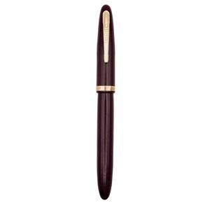 Sheaffer Feather Touch 5 Fountain Pen 14K 2-Tone Nib Burgundy Gold Trim Vintage